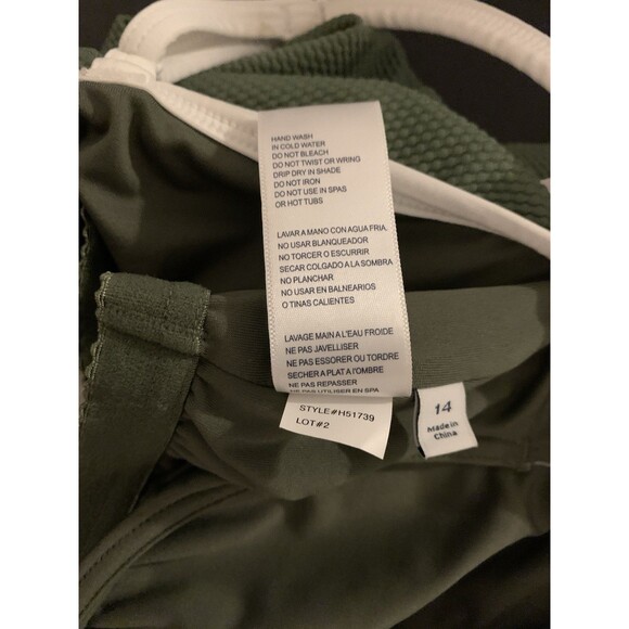 Beach House Swim Top Womens Size 14 Underwire Tankini Olive Leaf NWT - Picture 6 of 9